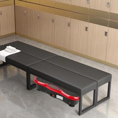 Вібраційна платформа LCD з Bluetooth та USB – Power Plate для фітнесу, тренування всього тіла, схуднення та нарощування м'язів, домашнє тренування з пультом дистанційного керування, чорний/червоний