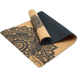 Еко-йога-мат Yoga Design Lab з корка для гарячої йоги, преміум-якість, з ременем для перенесення