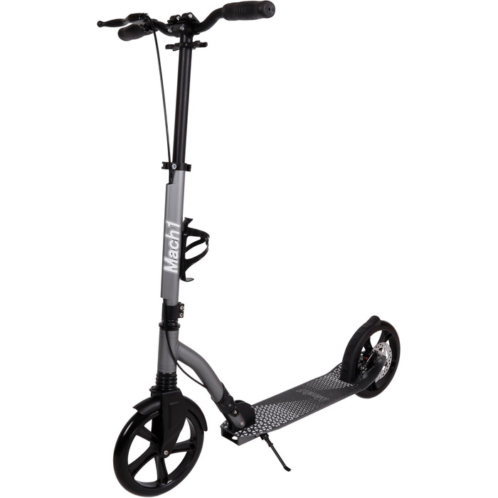 Самокат Mach1 ALU City Roller складаний, колеса 145-250 мм, для дорослих і дітей, алюмінієвий, великі колеса XXL