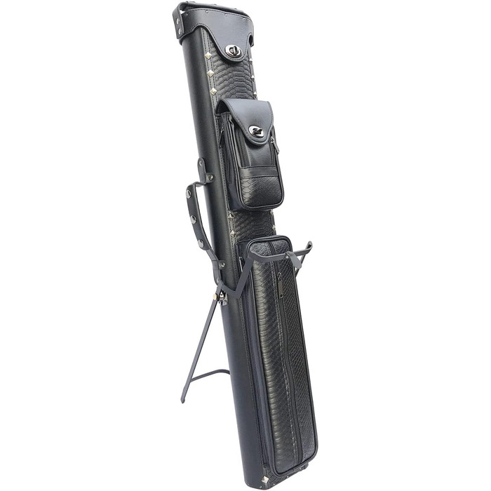 Billardqueue-Koffer Champion Sport Co 2x4 Premium: для київ, 2 насадки, 4 ручки, чорний, з підставкою