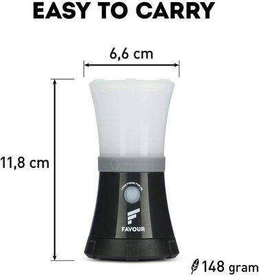 LED кемпінговий ліхтарик IPX7, водонепроникний, плавучий, ударостійкий, портативний, на батарейках, 4 режими освітлення (вкл. SOS), вбудований карабін, легкий та компактний (акумуляторний)