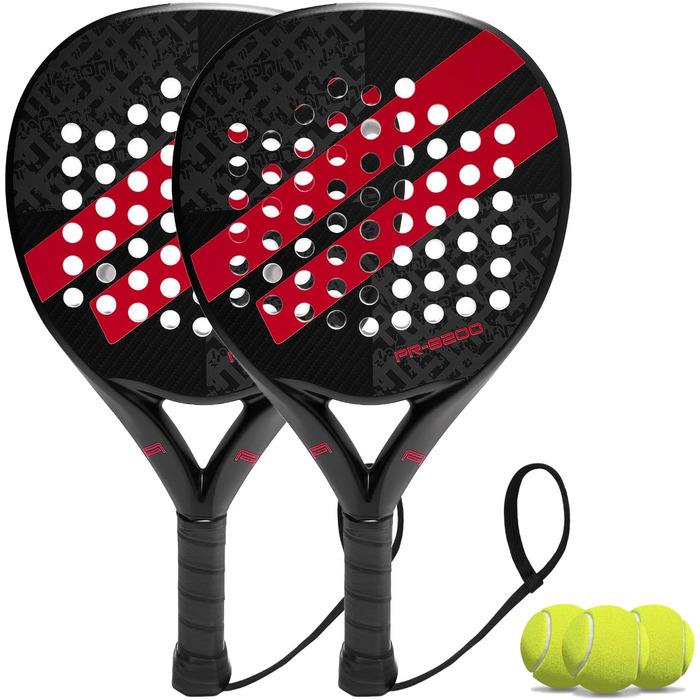 Ракетка для падел-тенісу з вуглецевим покриттям та ядром Eva Memory Flex Foam, легка (Жовтий, 2 шт.)