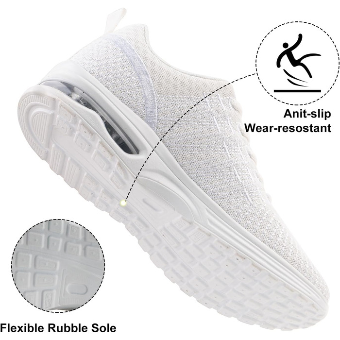 Жіночі кросівки для бігу Hitmars: спортивне взуття з повітряною подушкою, дихаюче, з антиковзкою підошвою, легкі, для бігу по вулицях, фітнесу, ходьби, розмір EU 42