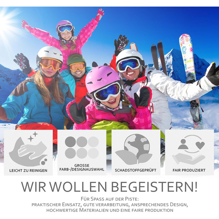 Набір дитячих лиж BambiniWelt 125 см: лижі, чохол для лиж та черевиків, рюкзак для лиж, чорний/рожевий