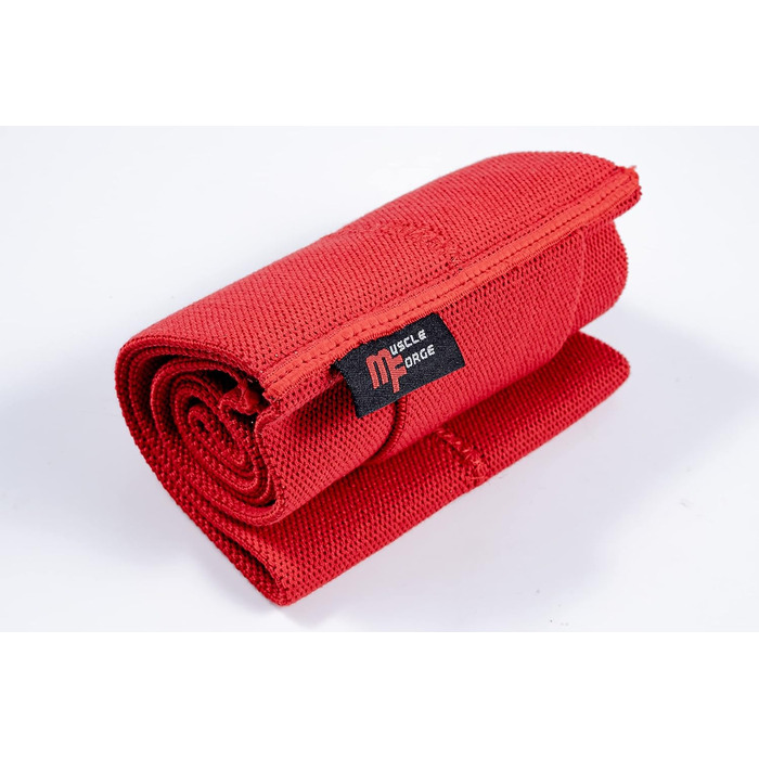 MuscleForge Слінгшот для жиму лежачи, еластична підтримка для пауерліфтингу та бодібілдингу, бинт на лікті, 60-100 кг, червоний