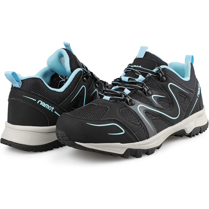 Чоловічі трекінгові півчеревики Riemot для хайкінгу та туризму (чорно-синій, 41 EU)