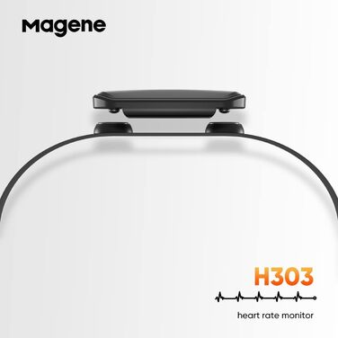 Пульсометр Magene H303 з нагрудним датчиком, ANT+/Bluetooth, сумісний з iOS/Android