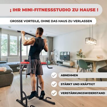 Мультифункціональна силова станція Mobiclinic MultiFit, турнік-бруси, до 200 кг, регульована висота і спинка, для дому, європейський бренд