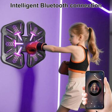 Музична боксерська машина з рукавичками, 9 режимів швидкості та лічильник, для тренувань, зняття стресу та розваг