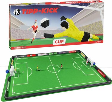 TIPP-KICK Кубок 108x71 см з бортами – ігровий набір з 2 гравцями, 2 воротарями, 2 воротами з сіткою, 2 м'ячами, ігрове поле з фетру