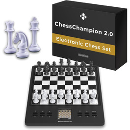 Електронний шаховий комп'ютер Millennium M808 ChessChampion 2.0 з підказками та навчальним режимом, для початківців, дітей і мобільного використання