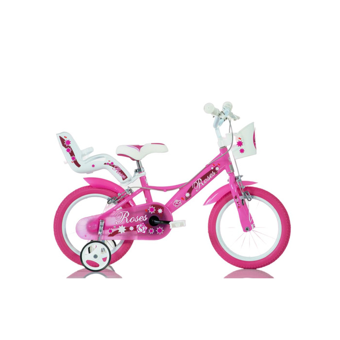 Дівчача дитячий велосипед SCH Roses 14 дюймів (4-6 років) Рожевий
