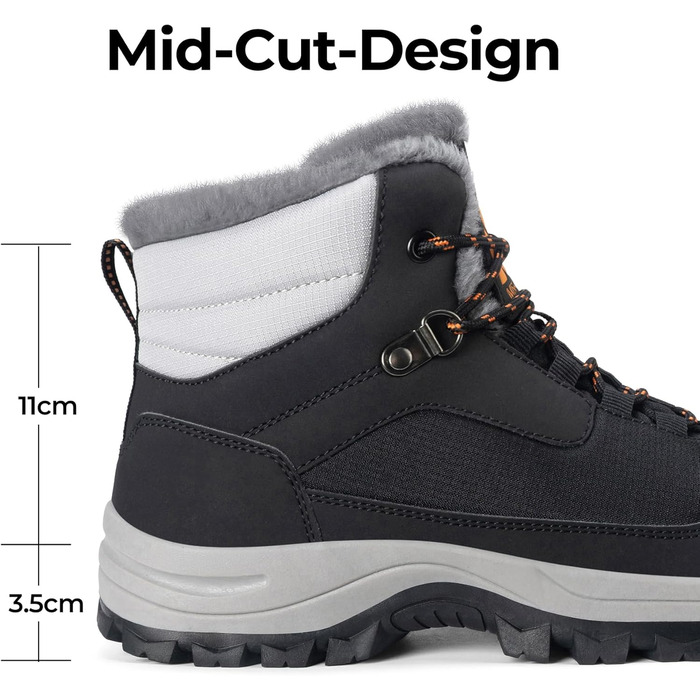 Зимові черевики Mishansha для жінок, утеплені, непромокаючі, туристичні, розмір 36-42, чорний