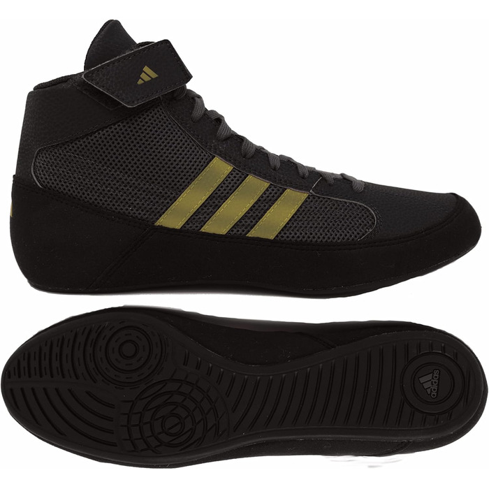 Кросівки для боротьби Adidas Havoc AQ3325 - чорний, антрацит, металевий золотий (1 US Big Kid)