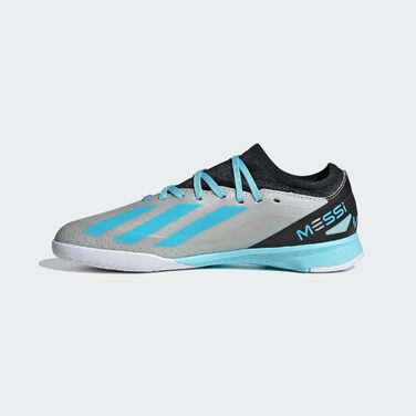 Дитячі футбольні бутси adidas X Crazyfast Messi.3 Indoor (28 EU, Silver Metallic Blue Core Black)