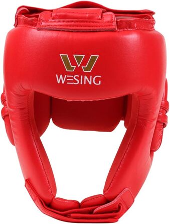 Боксерський шолом WESING AIBA для аматорських змагань, червоний, XL