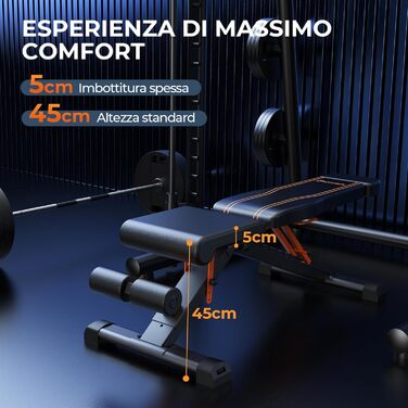 Складана лавка для тренувань 400 кг, регульована фітнес-лавка для всього тіла, мультифункціональна лавка для дому та спортзалу (190 см, 400 кг)