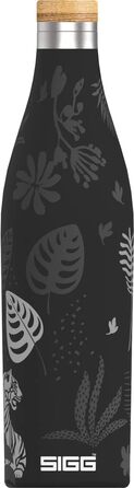 Термобутилка SIGG Meridian Sumatra Tiger 0.5 л, герметична, з подвійними стінками з нержавіючої сталі, бамбукова кришка, BPA та пластику не містить