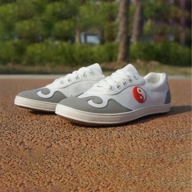 Вусінь-фу: Кросівки для тренувань та занять Вусінь-чуань, легкі, з неслизькою підошвою, для чоловіків та жінок (44 EU, білий)