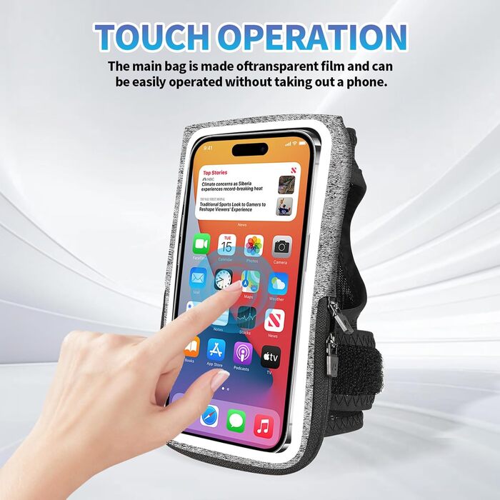 Спортивний браслет для телефону Guzack: надійна фіксація під час бігу та тренувань (2 в 1)