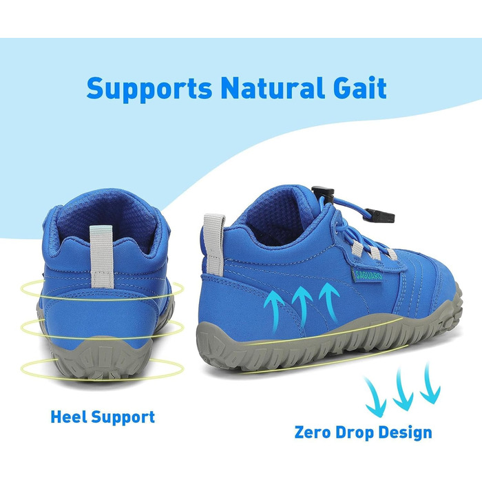 Дитячі шкарпетки-мокасини Saguaro для ходьби, дихаючі, неслизькі, легкі, розмір 26-36 (31 EU, блакитний New)