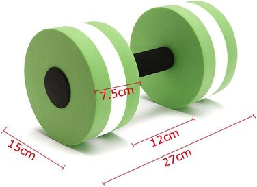 Гідрогантелі WINOMO для аквафітнесу та аквааеробіки, 2 шт. (зелені)