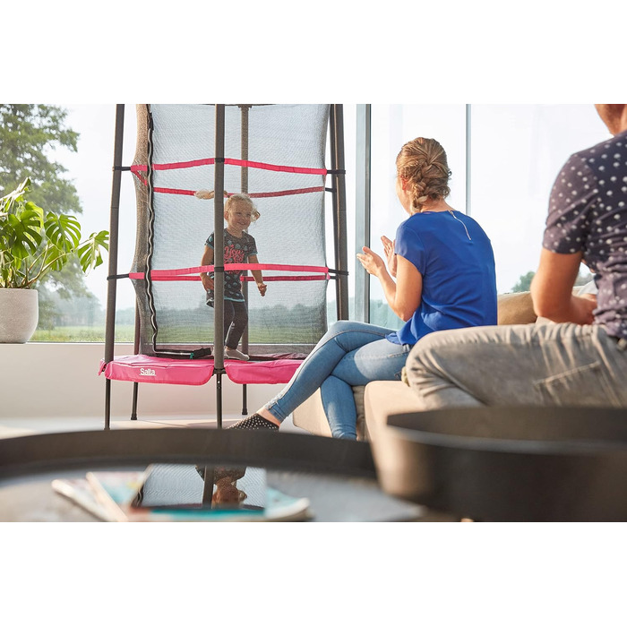 Трамплін дитячий Salta Junior Ø 140 см, рожевий - з сіткою, TÜV geprüft
