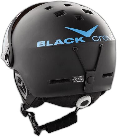 Шолом гірськолижний BLACK CREVICE Saalbach з візором, чорно-блакитний, унісекс, 58-61 см