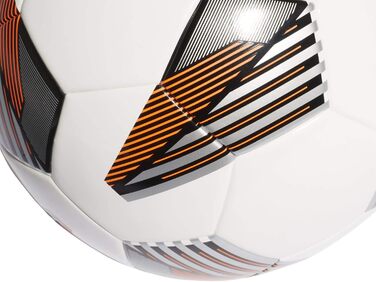 Футбольний м'яч Adidas Tiro LGE Junior 350, розмір 4, білий/чорний/сріблястий/помаранчевий, тренувальний, унісекс