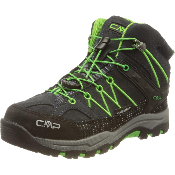 CMP Kinder Rigel Mid Trekking Shoes Wp - Дитячі трекінгові черевики середньої висоти, водонепроникні, блакитний/геко, 25