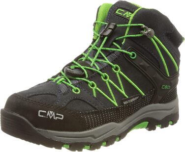 CMP Kinder Rigel Mid Trekking Shoes Wp - Дитячі трекінгові черевики середньої висоти, водонепроникні, блакитний/геко, 25