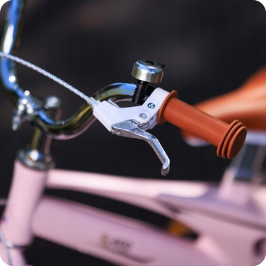 Дитячий велосипед 16 дюймів з бічними колесами та кошиком, рожевий