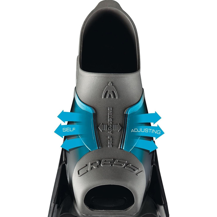 Ласти CRESSI Gara Turbo Boost - інноваційні ласти з закритою п'яткою для фрідайвінгу, апное та підводного рибальства. Розмір EU 40/41 (UK 7/8), чорний