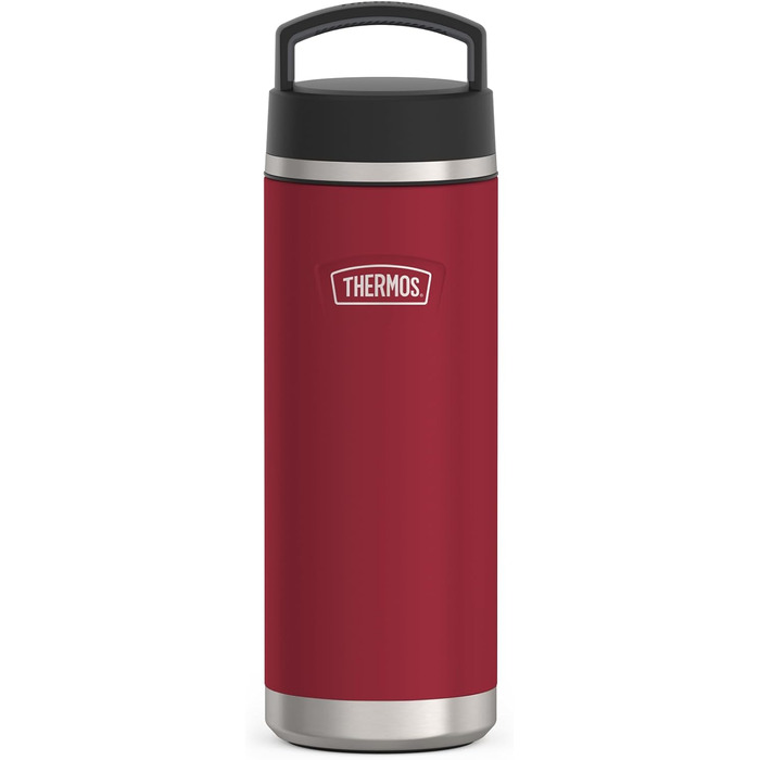 Термос-пляшка THERMOS ICON 710 мл, нержавіюча сталь, ізольована, для напоїв, червоний/ягідний мат, зберігає тепло 18 годин, холод 24 години, герметична, BPA-free, для води, спідмашинне миття
