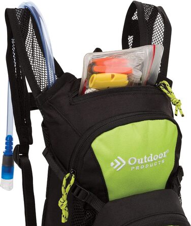 Рюкзак для пиття Outdoor Products Kaulquappe, чорний з фіолетовими тюльпанами