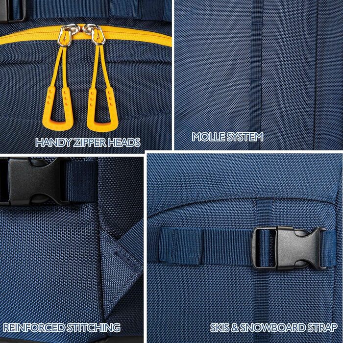 Рюкзак для лижного спорядження Unigear 50L/70L з кишенею для шолома, блакитний, 50/70 літрів