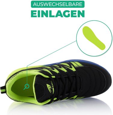 Спортивні кросівки для жінок та чоловіків, амортизація, легкі бігові кросівки (45 EU, чорний/зелений)