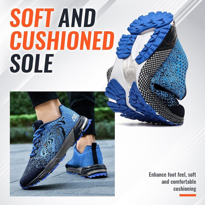 Чоловічі кросівки ASHION: спортивні, дихаючі, для бігу та повсякденного носіння (46 EU, A Blau)