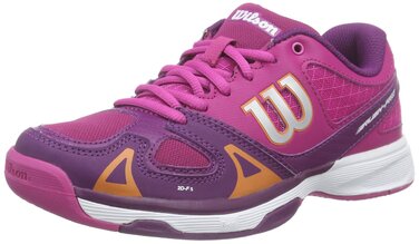 Тенісні кросівки Wilson RUSH PRO Unisex для дітей, 39 EU, кольори Fiesta Pink, Wilson Dark Plumberry, Clementin