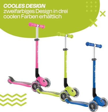 Дитячий самокат GLOBBER Primo складаний, 3 колеса, 120/80 мм, ABEC 5, регульована висота