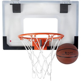 Дитячий баскетбольний кошик Pure2Improve Fun Hoop Classic для кімнати, міні-баскетбольний набір з м'ячем, кільцем, прозорою щиткою, кріпленням на двері