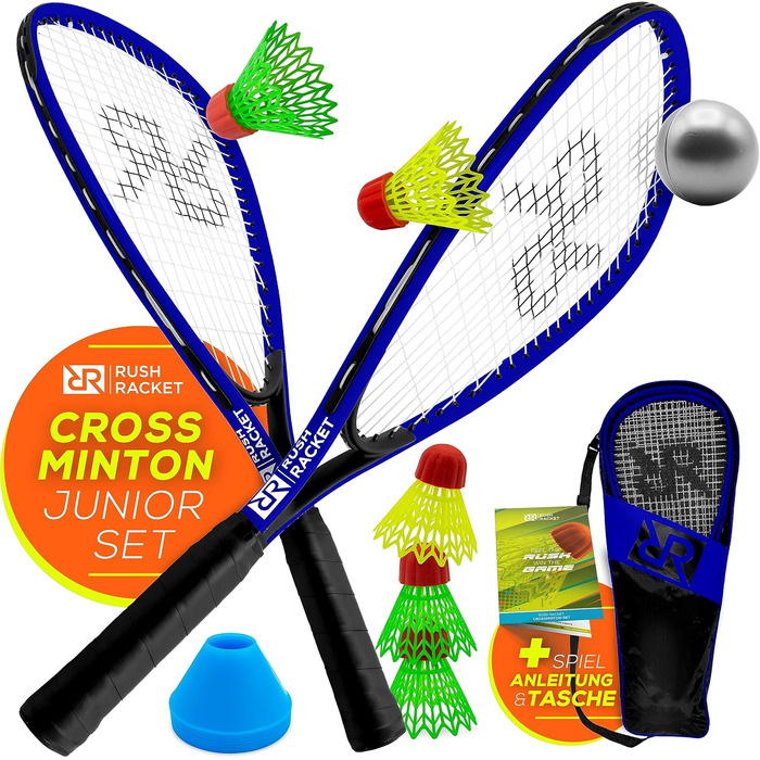 Набір для кросмінтону Rush Racket Junior, 2 ракетки, синій