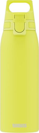 SIGG пляшка для води з нержавіючої сталі 1 л, Shield ONE, для газованих напоїв, ультра-лимон, герметична, легка, BPA-free