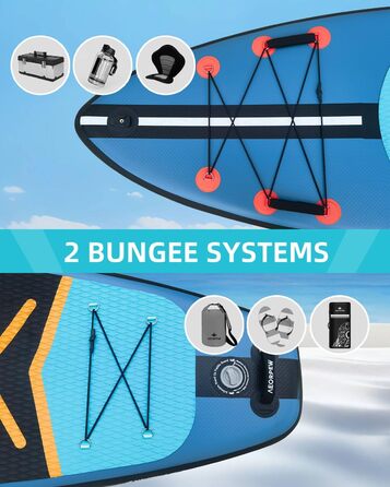 Надувне веслове SUP дошка для дорослих та підлітків, 88.9 см, професійного рівня, з комплектом аксесуарів (блакитна)