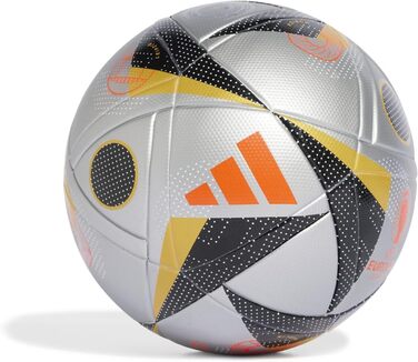 Футбольний м'яч Adidas Fussballliebe Finale League Euro 2024, сріблястий, розмір 4, FIFA Quality, унісекс
