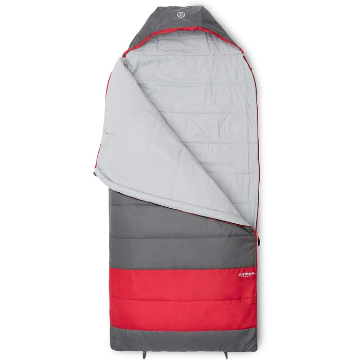 Сплячий мішок Justcamp Melvin XXL 4 сезони для дорослих, сірий