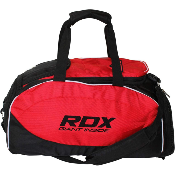 Спортивна сумка RDX з відділенням для взуття, рюкзак для залу, боксу та трекінгу, унісекс, червоний/чорний