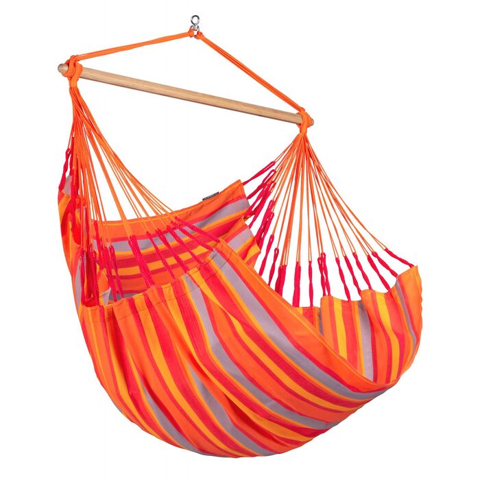Гамак-крісло La Siesta Domingo (Toucan, Basic) з бамбука та органічної бавовни GOTS. Розкручується на 360° для релаксу та стилю