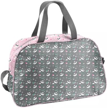 Спортивна сумка Paso для дітей (дівчаток та хлопчиків) з пандами - через плече, для плавання, тренувань, 40 x 25 x 15 см