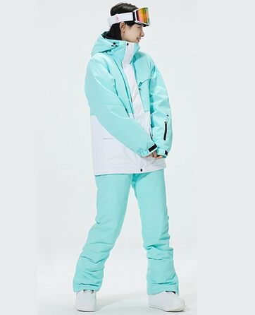 Водонепроникний комплект лижного костюма Odische (Турквіс та Чорний, L)